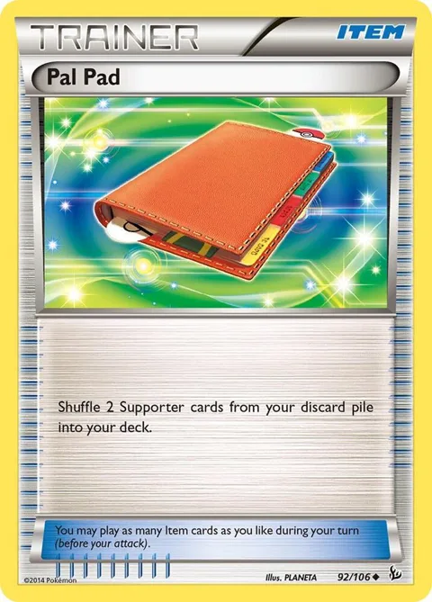 Pal Pad #92/106 Pokémon card from XY - Flashfire