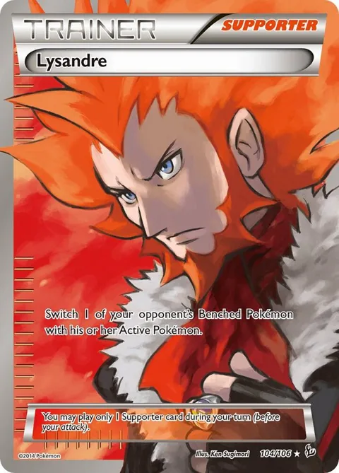 Lysandre 104 Full Art #104/106 Holofoil Pokémon card from XY - Flashfire