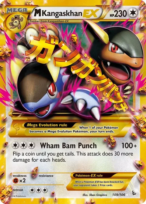 M Kangaskhan EX 109 Secret Rare #109/106 Holofoil Pokémon card from XY - Flashfire