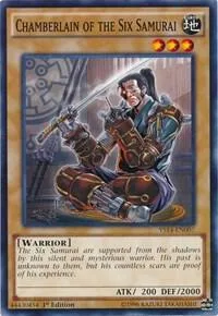 Chamberlain of the Six Samurai YS14-EN007 Yu-Gi-Oh card from Super Starter: Space-Time Showdown