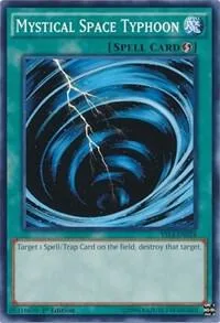 Mystical Space Typhoon YS14-EN024 Yu-Gi-Oh card from Super Starter: Space-Time Showdown
