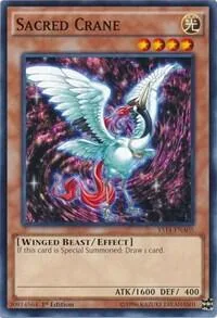 Sacred Crane YS14-ENA05 Yu-Gi-Oh card from Super Starter: Space-Time Showdown Power-Up Pack