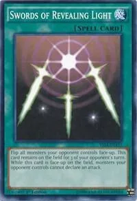 Swords of Revealing Light YS14-ENA11 Yu-Gi-Oh card from Super Starter: Space-Time Showdown Power-Up Pack