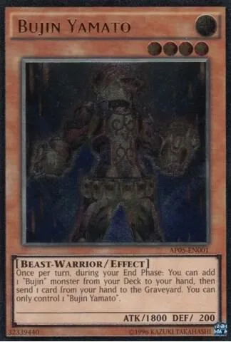 Bujin Yamato Ultimate Rare AP05-EN001 Yu-Gi-Oh card from Astral Pack 5