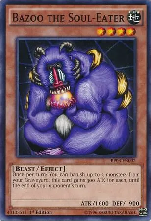 Bazoo the Soul-Eater BP03-EN002 Yu-Gi-Oh card from Battle Pack 3: Monster League
