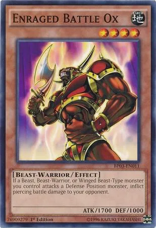 Enraged Battle Ox BP03-EN011 Yu-Gi-Oh card from Battle Pack 3: Monster League