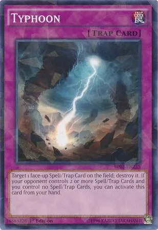 Typhoon Shatterfoil BP03-EN235 Yu-Gi-Oh card from Battle Pack 3: Monster League