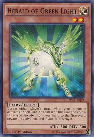 Herald of Green Light BP03-EN022 Yu-Gi-Oh card from Battle Pack 3: Monster League