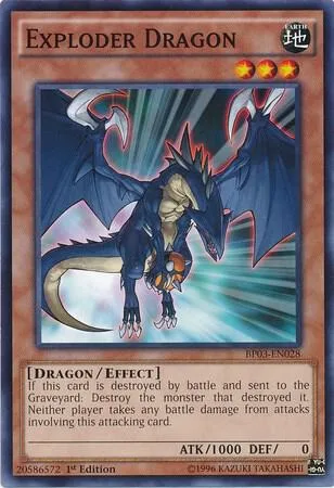 Exploder Dragon BP03-EN028 Yu-Gi-Oh card from Battle Pack 3: Monster League