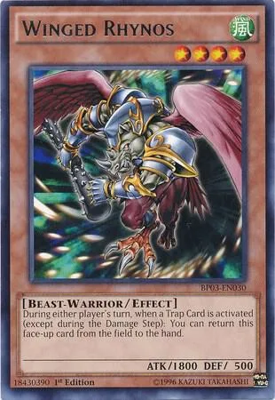 Winged Rhynos BP03-EN030 Yu-Gi-Oh card from Battle Pack 3: Monster League