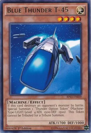 Blue Thunder T-45 BP03-EN039 Yu-Gi-Oh card from Battle Pack 3: Monster League