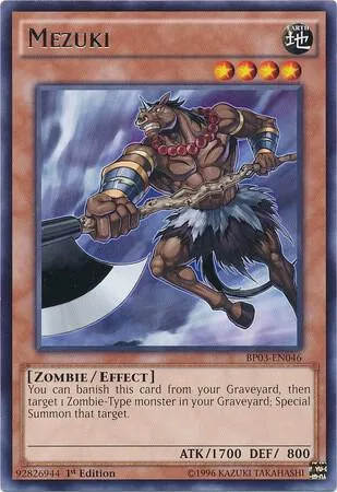 Mezuki BP03-EN046 Yu-Gi-Oh card from Battle Pack 3: Monster League