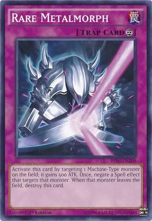 Rare Metalmorph BP03-EN200 Yu-Gi-Oh card from Battle Pack 3: Monster League