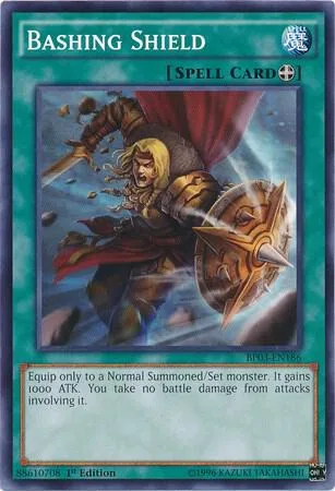 Bashing Shield BP03-EN186 Yu-Gi-Oh card from Battle Pack 3: Monster League