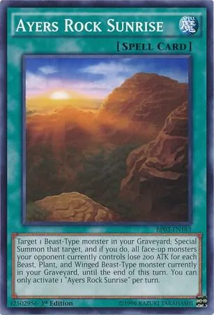 Ayers Rock Sunrise BP03-EN183 Yu-Gi-Oh card from Battle Pack 3: Monster League