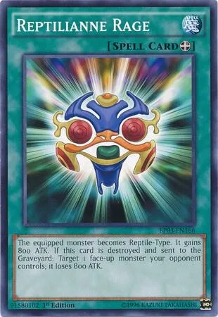 Reptilianne Rage BP03-EN166 Yu-Gi-Oh card from Battle Pack 3: Monster League