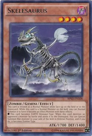 Skelesaurus BP03-EN108 Yu-Gi-Oh card from Battle Pack 3: Monster League