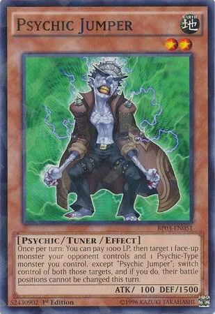 Psychic Jumper Shatterfoil BP03-EN051 Yu-Gi-Oh card from Battle Pack 3: Monster League