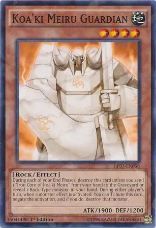 Koa'ki Meiru Guardian Shatterfoil BP03-EN056 Yu-Gi-Oh card from Battle Pack 3: Monster League