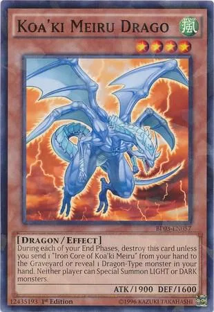 Koa'ki Meiru Drago Shatterfoil BP03-EN057 Yu-Gi-Oh card from Battle Pack 3: Monster League