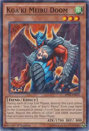 Koa'ki Meiru Doom Shatterfoil BP03-EN058 Yu-Gi-Oh card from Battle Pack 3: Monster League