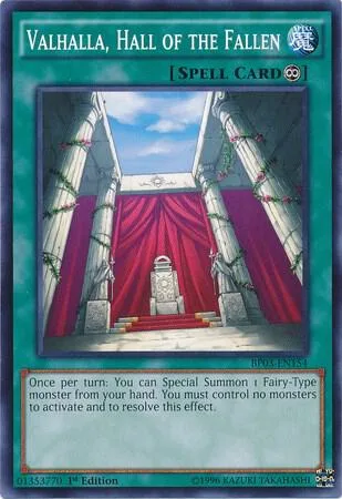 Valhalla, Hall of the Fallen BP03-EN154 Yu-Gi-Oh card from Battle Pack 3: Monster League