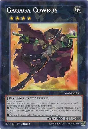Gagaga Cowboy Shatterfoil BP03-EN123 Yu-Gi-Oh card from Battle Pack 3: Monster League