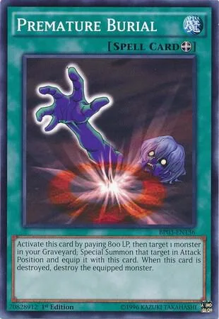 Premature Burial BP03-EN136 Yu-Gi-Oh card from Battle Pack 3: Monster League