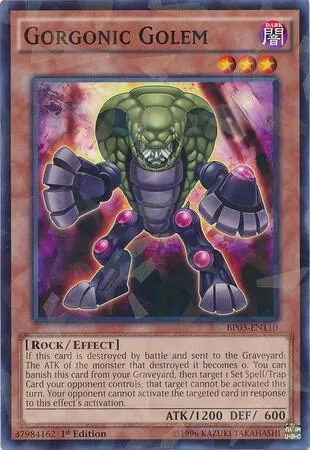 Gorgonic Golem Shatterfoil BP03-EN110 Yu-Gi-Oh card from Battle Pack 3: Monster League