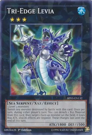 Tri-Edge Levia Shatterfoil BP03-EN132 Yu-Gi-Oh card from Battle Pack 3: Monster League