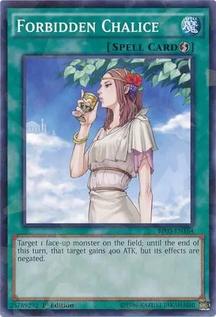 Forbidden Chalice Shatterfoil BP03-EN164 Yu-Gi-Oh card from Battle Pack 3: Monster League