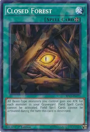 Closed Forest Shatterfoil BP03-EN171 Yu-Gi-Oh card from Battle Pack 3: Monster League