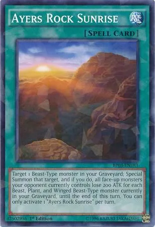 Ayers Rock Sunrise Shatterfoil BP03-EN183 Yu-Gi-Oh card from Battle Pack 3: Monster League