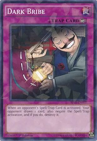 Dark Bribe Shatterfoil BP03-EN202 Yu-Gi-Oh card from Battle Pack 3: Monster League