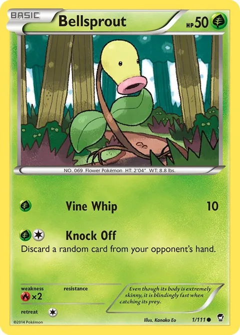 Bellsprout #1/111 Pokémon card from XY - Furious Fists