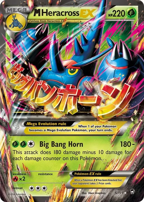 M Heracross EX #5/111 Holofoil Pokémon card from XY - Furious Fists