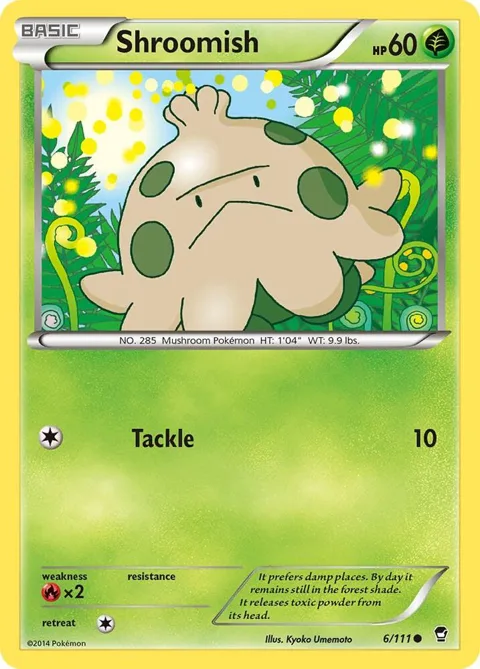 Shroomish #6/111 Pokémon card from XY - Furious Fists