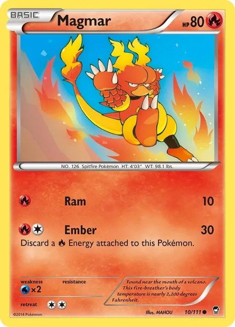 Magmar #10/111 Pokémon card from XY - Furious Fists