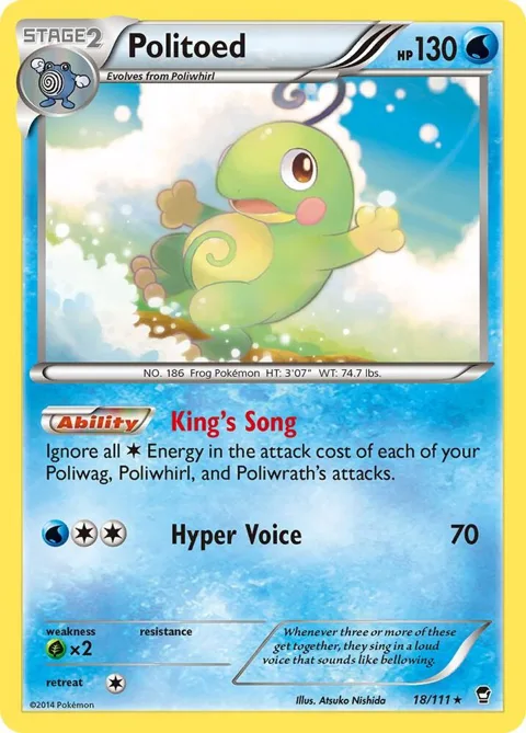 Politoed #18/111 Pokémon card from XY - Furious Fists