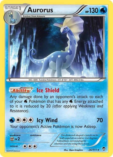 Aurorus #26/111 Pokémon card from XY - Furious Fists