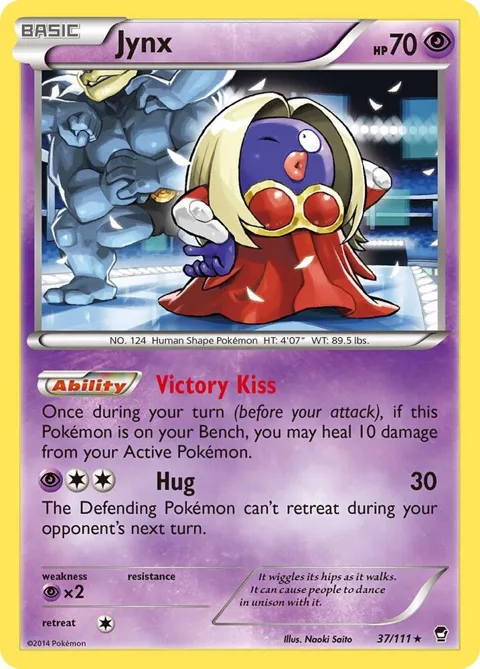 Jynx #37/111 Pokémon card from XY - Furious Fists