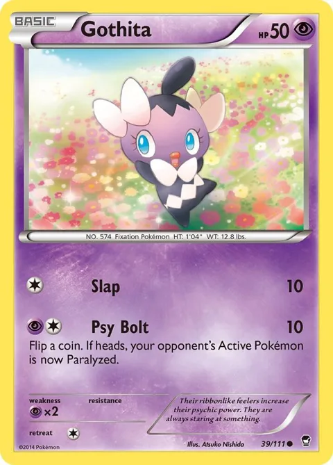 Gothita #39/111 Pokémon card from XY - Furious Fists