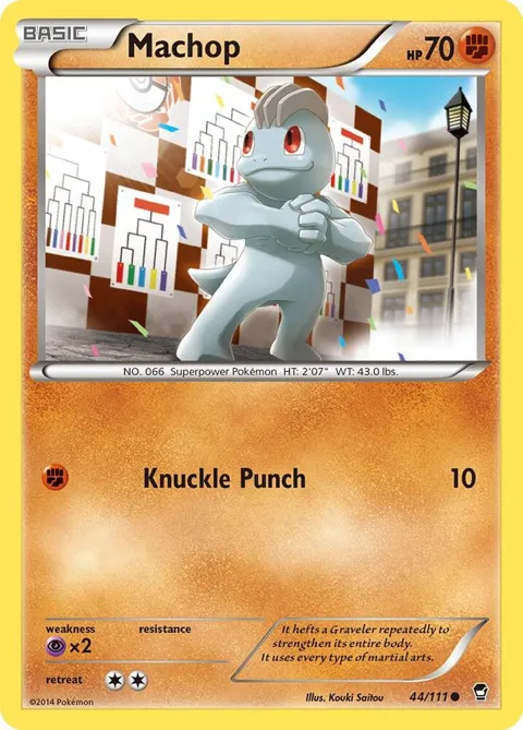 Machop #44/111 Reverse Holofoil Pokémon card from XY - Furious Fists
