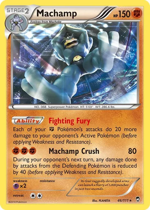 Machamp #46/111 Reverse Holofoil Pokémon card from XY - Furious Fists