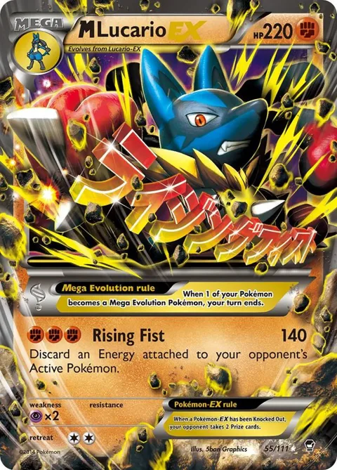 M Lucario EX #55/111 Holofoil Pokémon card from XY - Furious Fists
