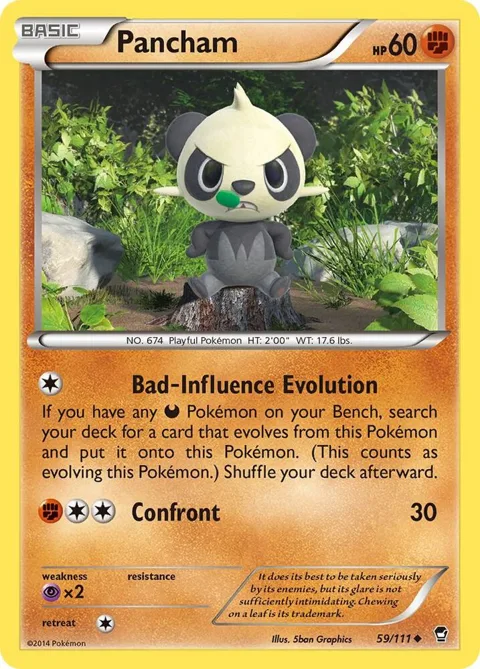 Pancham 59 #59/111 Pokémon card from XY - Furious Fists