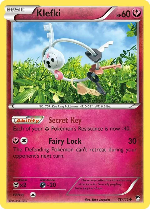Klefki #73/111 Pokémon card from XY - Furious Fists