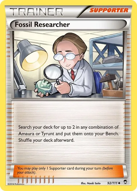 Fossil Researcher #92/111 Pokémon card from XY - Furious Fists