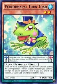 Performapal Turn Toad DUEA-EN010 1st Edition Yu-Gi-Oh card from Duelist Alliance