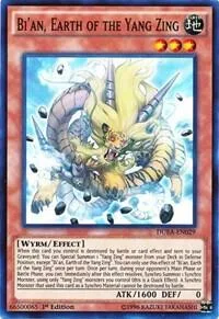 Bi'an, Earth of the Yang Zing DUEA-EN029 1st Edition Yu-Gi-Oh card from Duelist Alliance